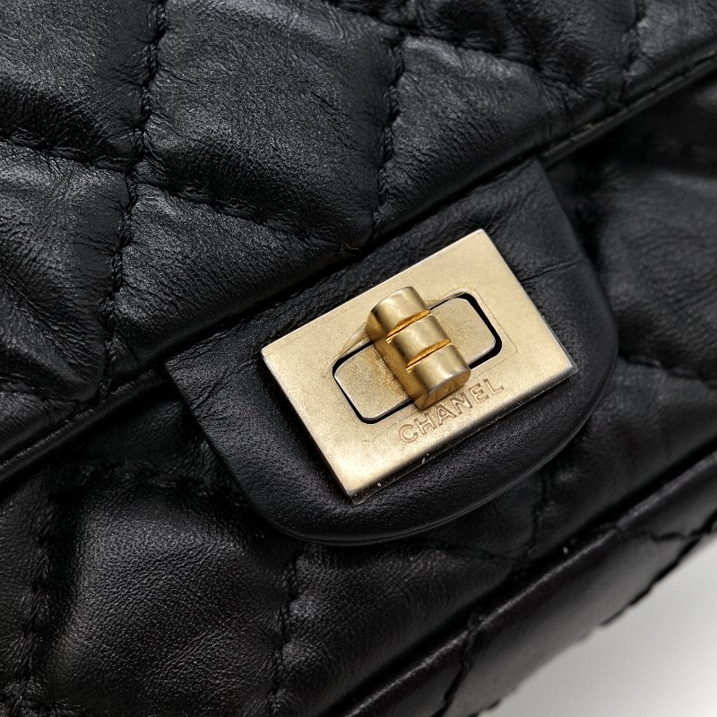 Chanel 香奈兒 2.55 黑金 腰包 胸包-15