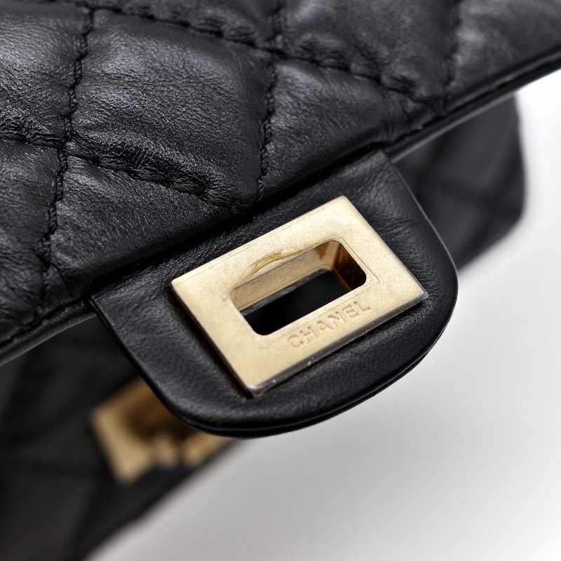 Chanel 香奈兒 2.55 黑金 腰包 胸包-16