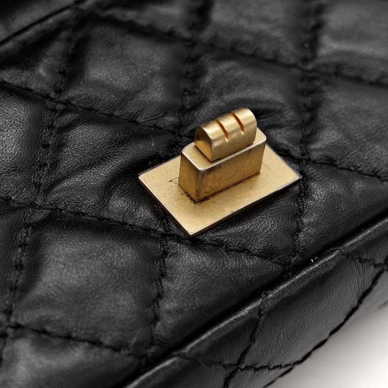 Chanel 香奈兒 2.55 黑金 腰包 胸包-17