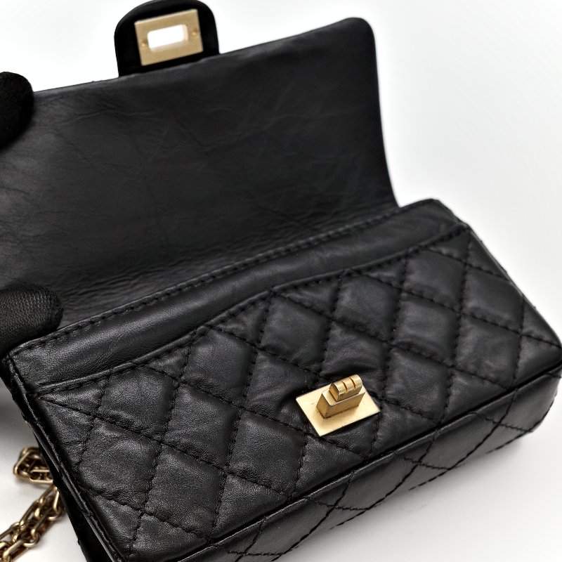 Chanel 香奈兒 2.55 黑金 腰包 胸包-19