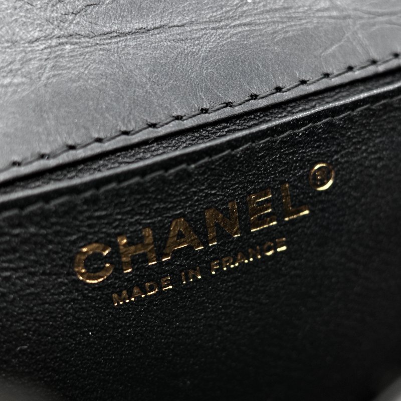 Chanel 香奈兒 2.55 黑金 腰包 胸包-21