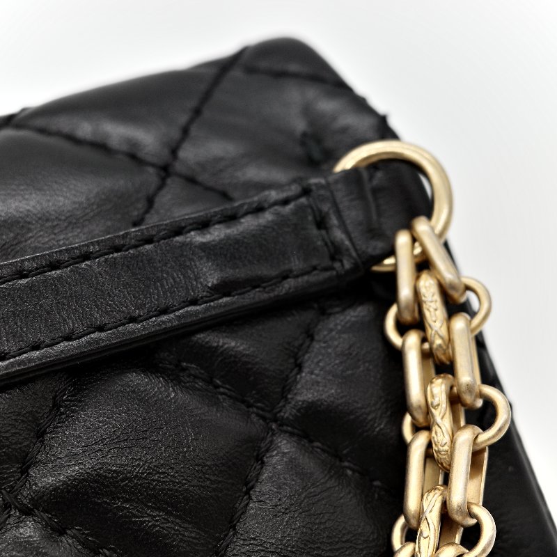 Chanel 香奈兒 2.55 黑金 腰包 胸包-23