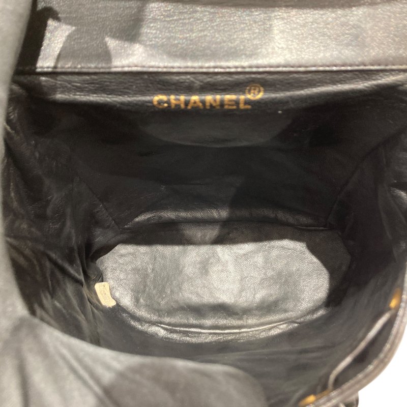 CHANEL 香奈兒 MATELASSÉ 雙肩包 A10177 後背包 羊皮 黑色 金扣-8