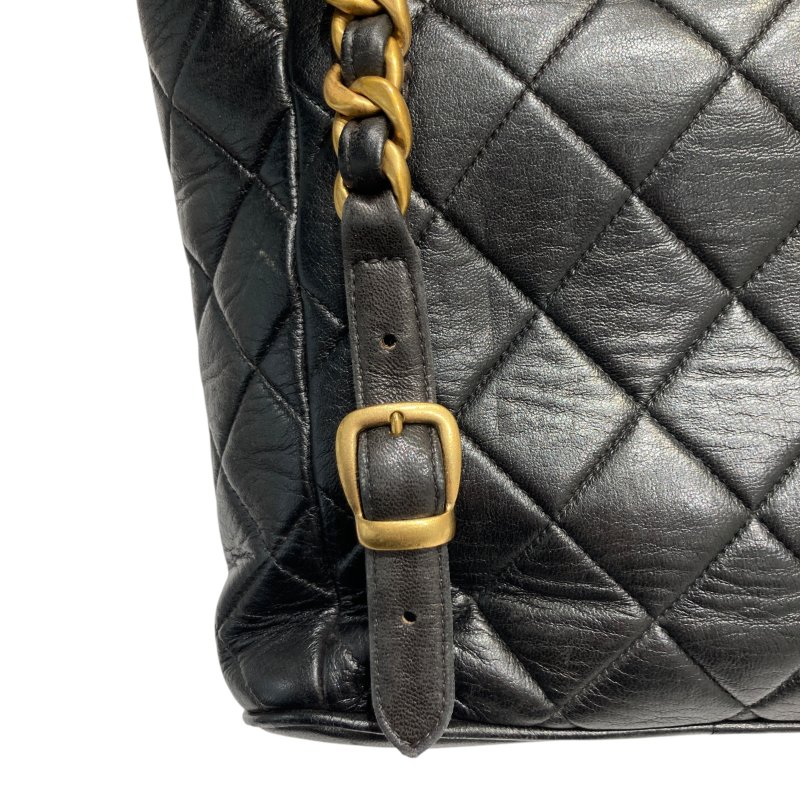 CHANEL 香奈兒 MATELASSÉ 雙肩包 A10177 後背包 羊皮 黑色 金扣-18
