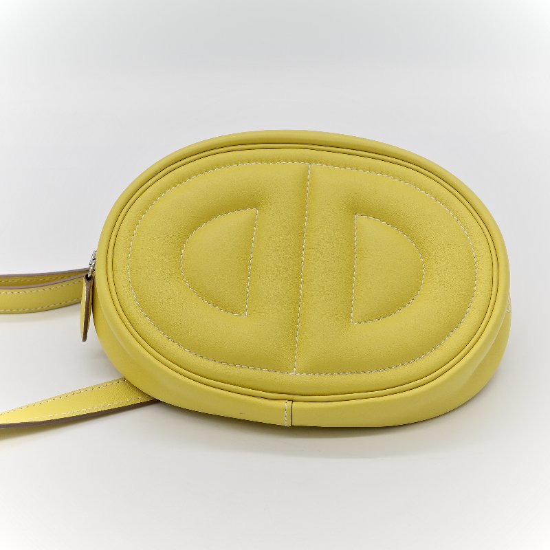 Hermès 愛馬仕 In The Loop 檸檬黃 豬鼻子 斜背包 胸背包-3