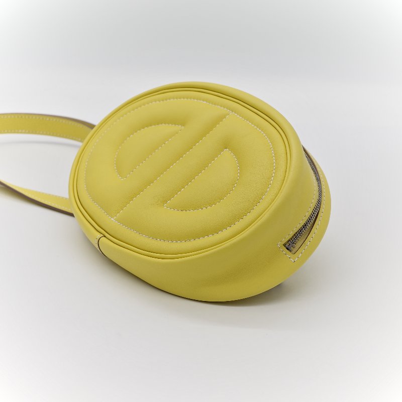 Hermès 愛馬仕 In The Loop 檸檬黃 豬鼻子 斜背包 胸背包-4