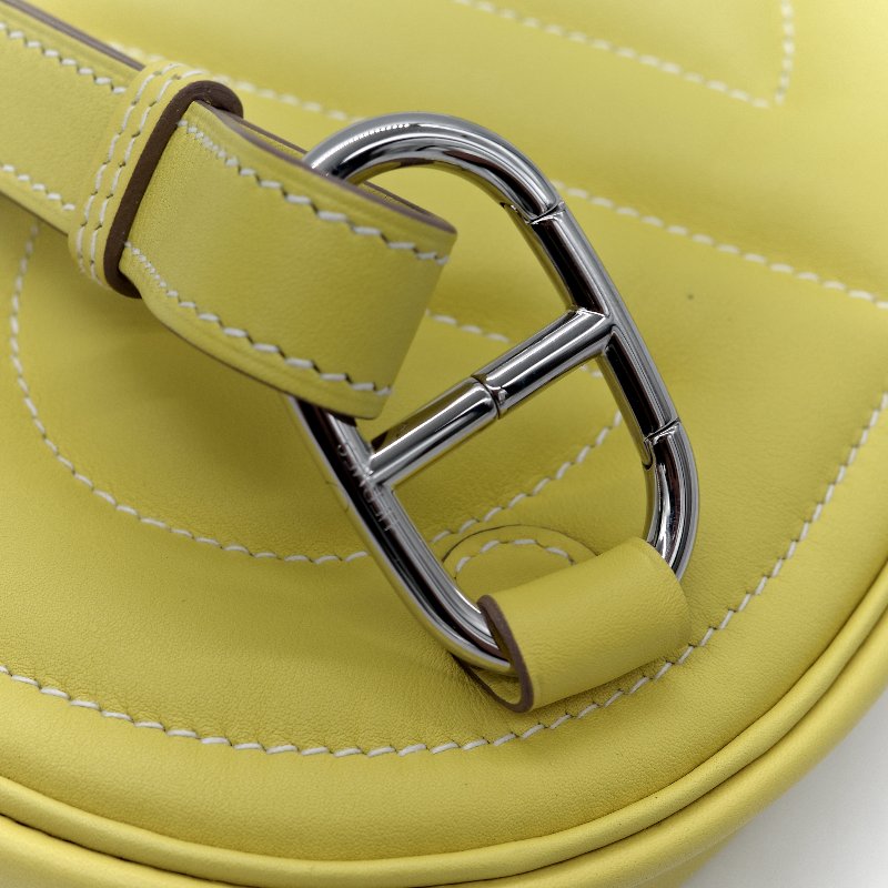 Hermès 愛馬仕 In The Loop 檸檬黃 豬鼻子 斜背包 胸背包-11