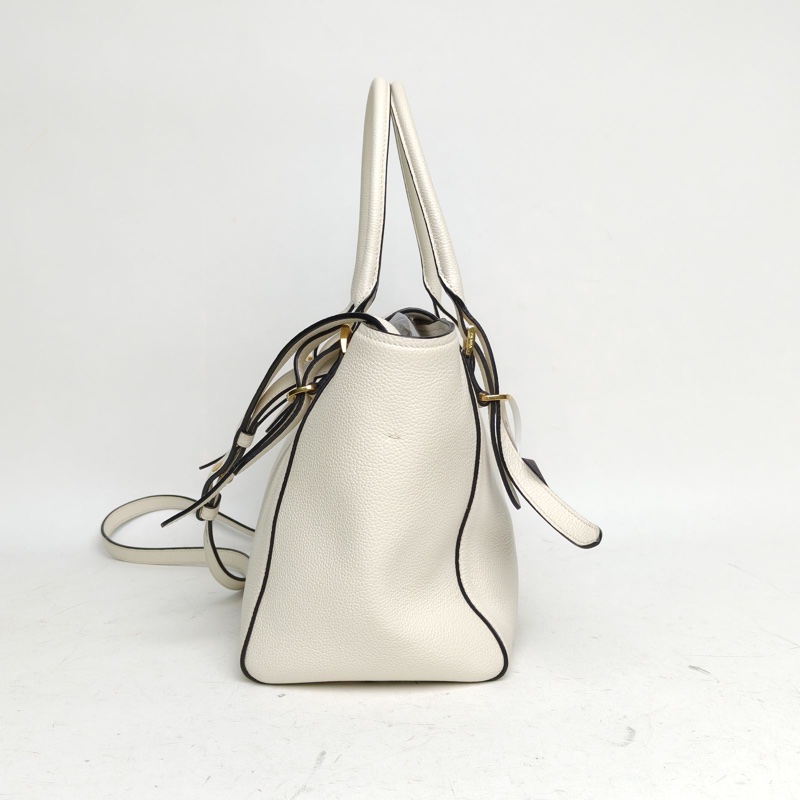 PRADA 白色牛皮鯰魚手提托特包-1