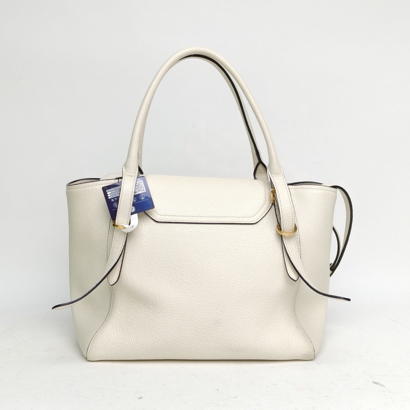 PRADA 白色牛皮鯰魚手提托特包-2