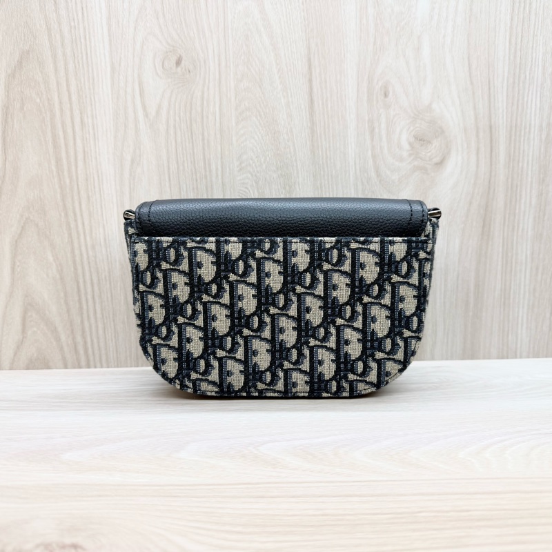 DIOR深藍牛皮Saddle迷你男郵差包2ADCA435YKS-1