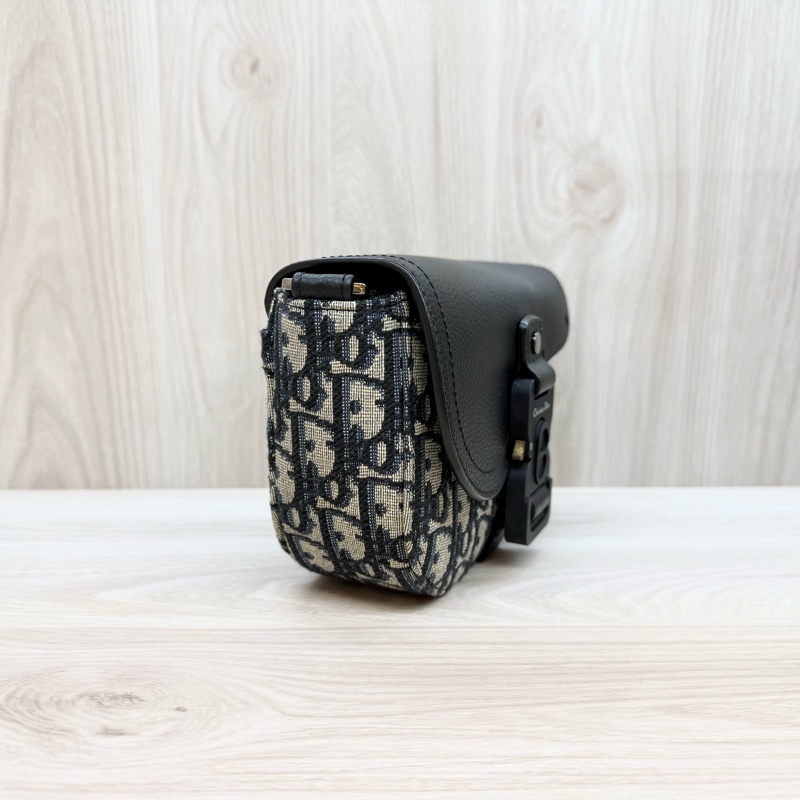 DIOR深藍牛皮Saddle迷你男郵差包2ADCA435YKS-3