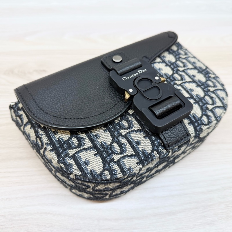 DIOR深藍牛皮Saddle迷你男郵差包2ADCA435YKS-5