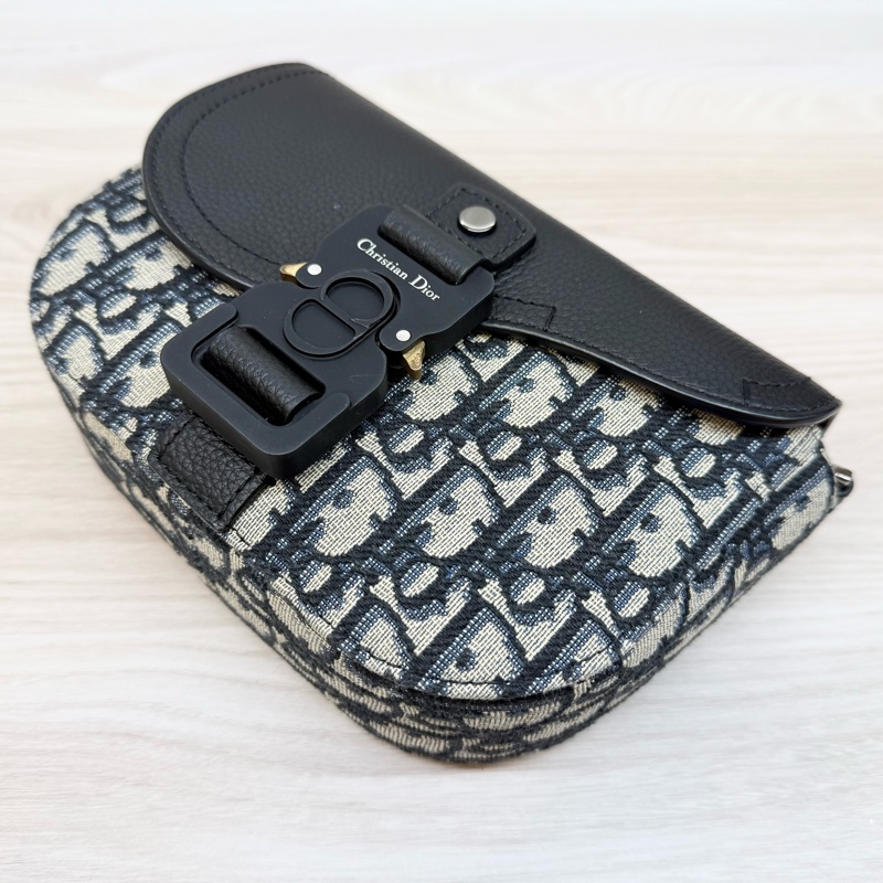 DIOR深藍牛皮Saddle迷你男郵差包2ADCA435YKS-6