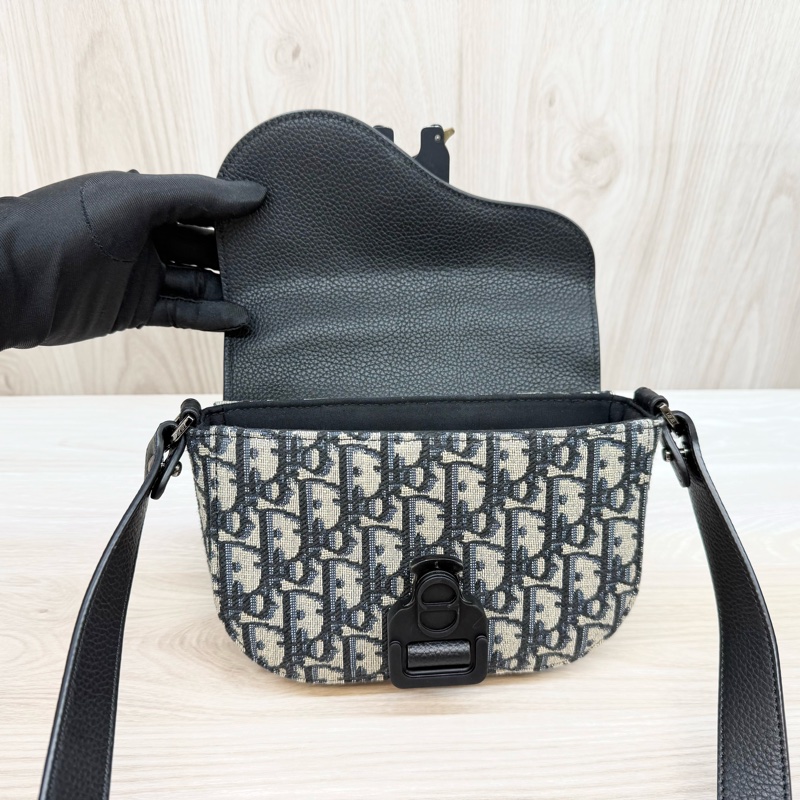 DIOR深藍牛皮Saddle迷你男郵差包2ADCA435YKS-7