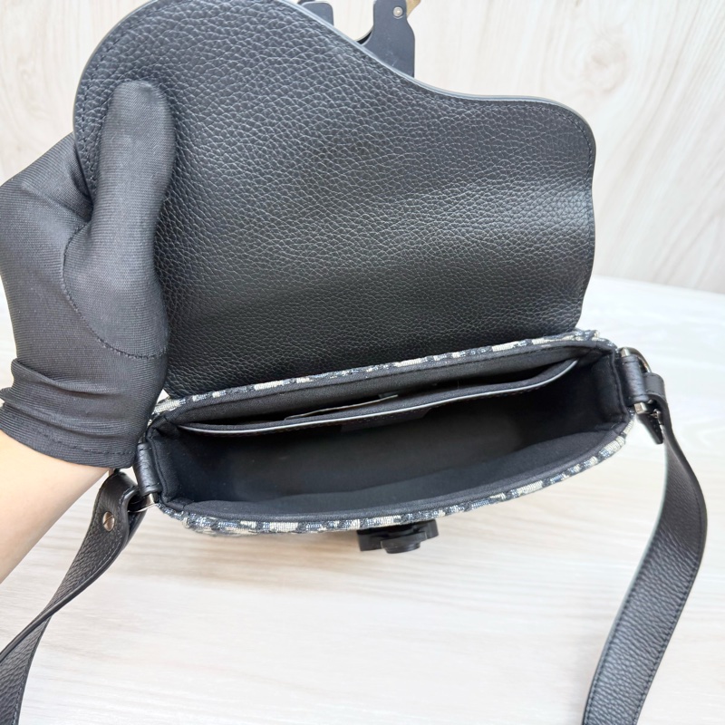 DIOR深藍牛皮Saddle迷你男郵差包2ADCA435YKS-8