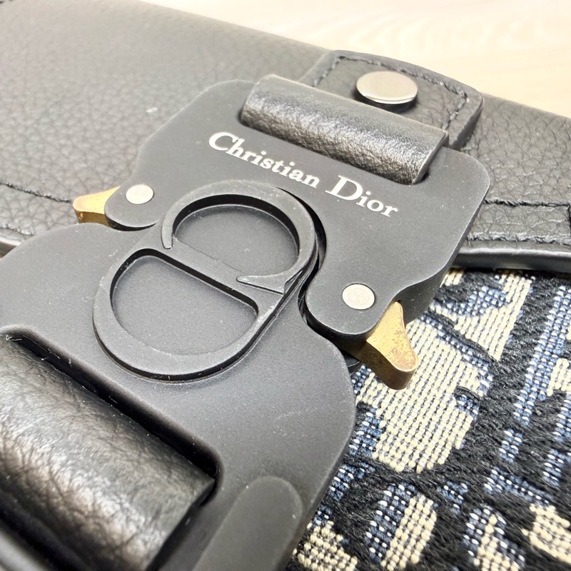 DIOR深藍牛皮Saddle迷你男郵差包2ADCA435YKS-10