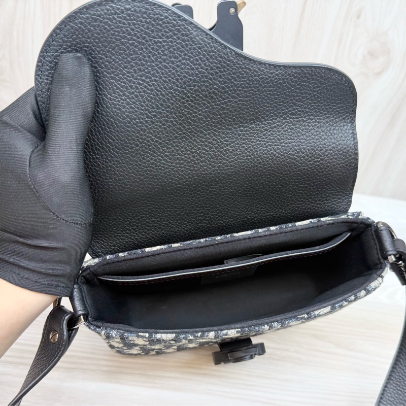 DIOR深藍牛皮Saddle迷你男郵差包2ADCA435YKS-13