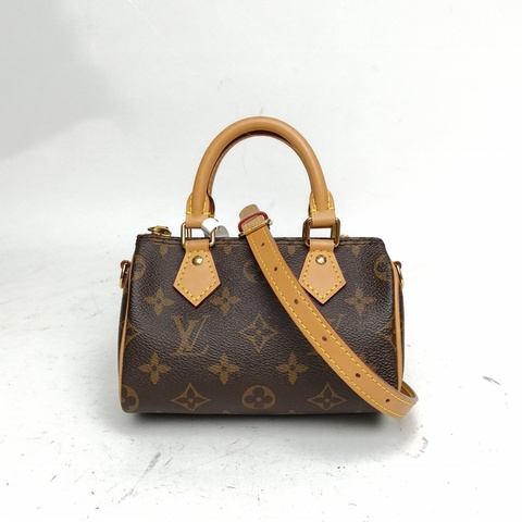 LOUIS VUITTON SpeedyNano16可拆卸肩帶老花PVC2024