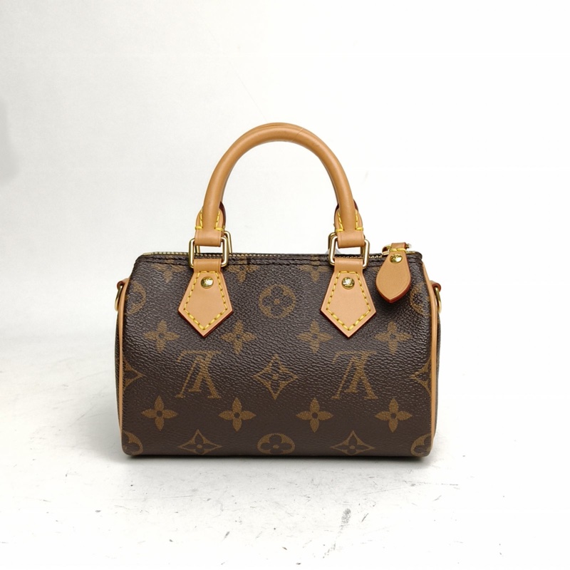 LOUIS VUITTON SpeedyNano16可拆卸肩帶老花PVC2024-2