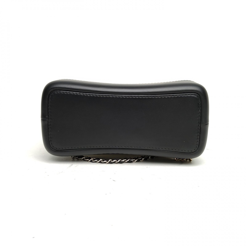 CHANEL GABRIELLE流浪雙肩包小號白色牛皮26開金銀扣-3