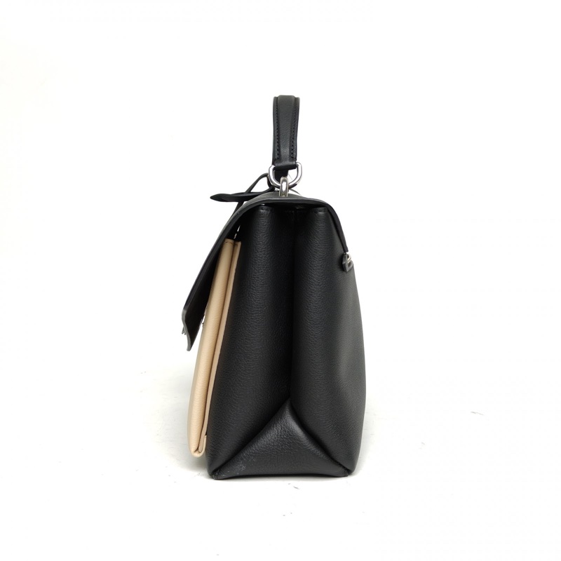 LOUIS VUITTON 拼色牛皮銀扣Lockme手提郵差包2017-1