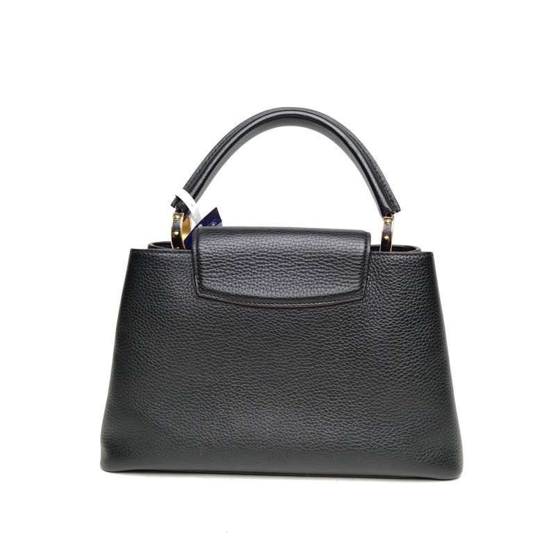 LOUIS VUITTON Capucines小號黑色牛皮金扣晶片-2