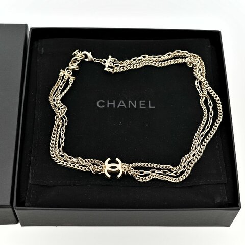 Chanel 香奈兒 水鑽 CC 項鍊