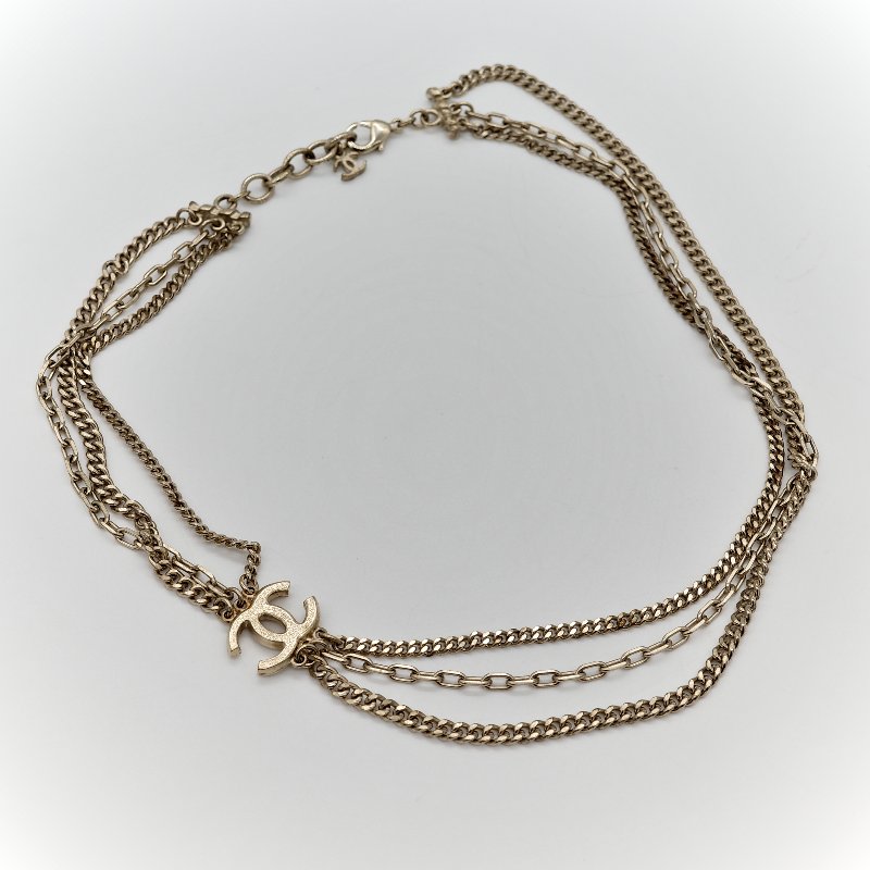 Chanel 香奈兒 水鑽 CC 項鍊-1