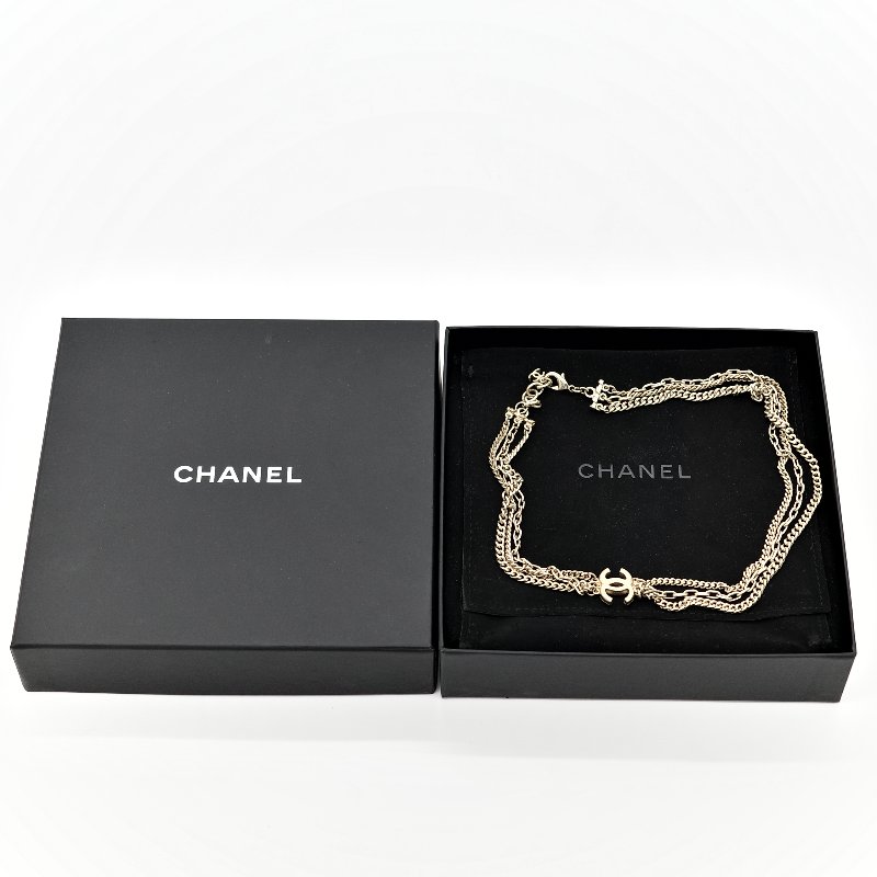 Chanel 香奈兒 水鑽 CC 項鍊-8