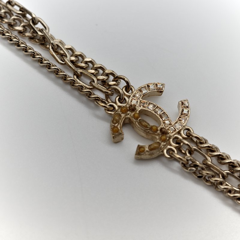 Chanel 香奈兒 水鑽 CC 項鍊-13