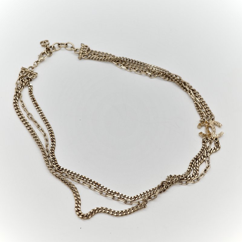 Chanel 香奈兒 水鑽 CC 項鍊-14