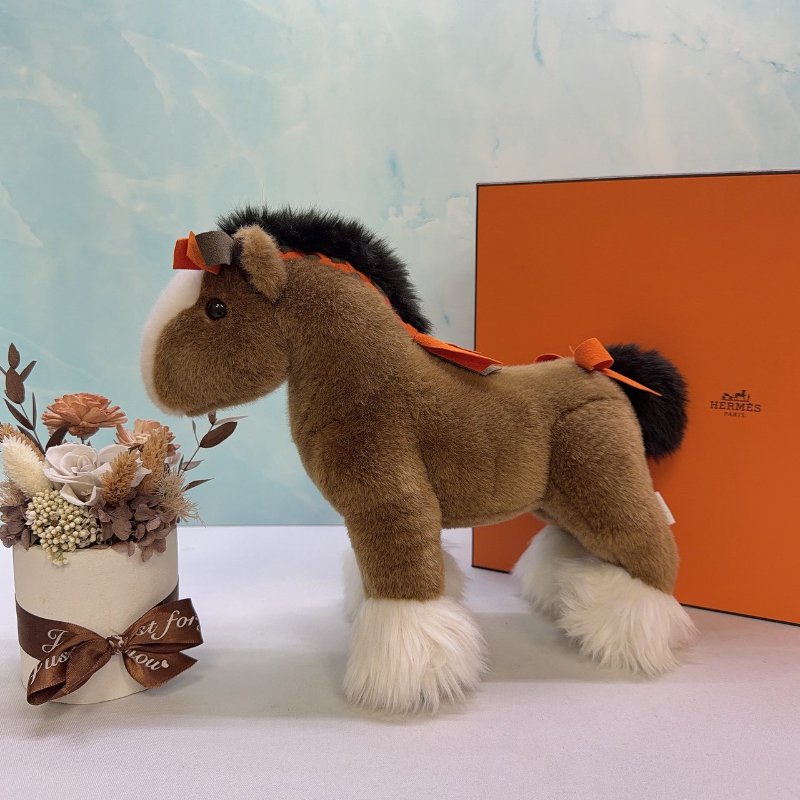 HERMES Hermy絨毛玩偶馬-1