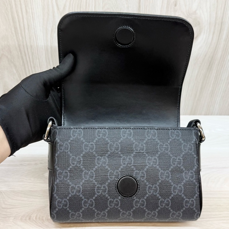 GUCCI黑super mini斜背包791741-10