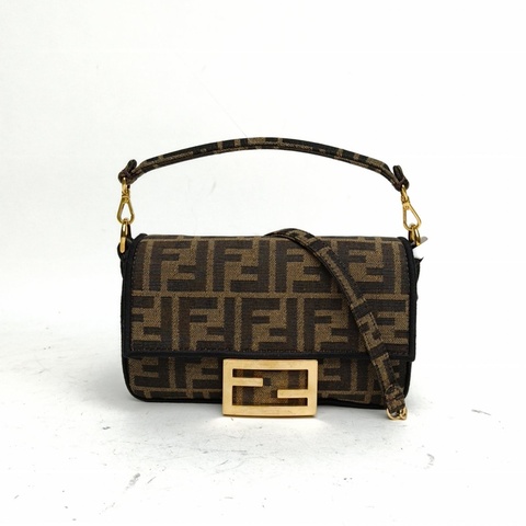 FENDI Baguette法棍包Mini老花帆布