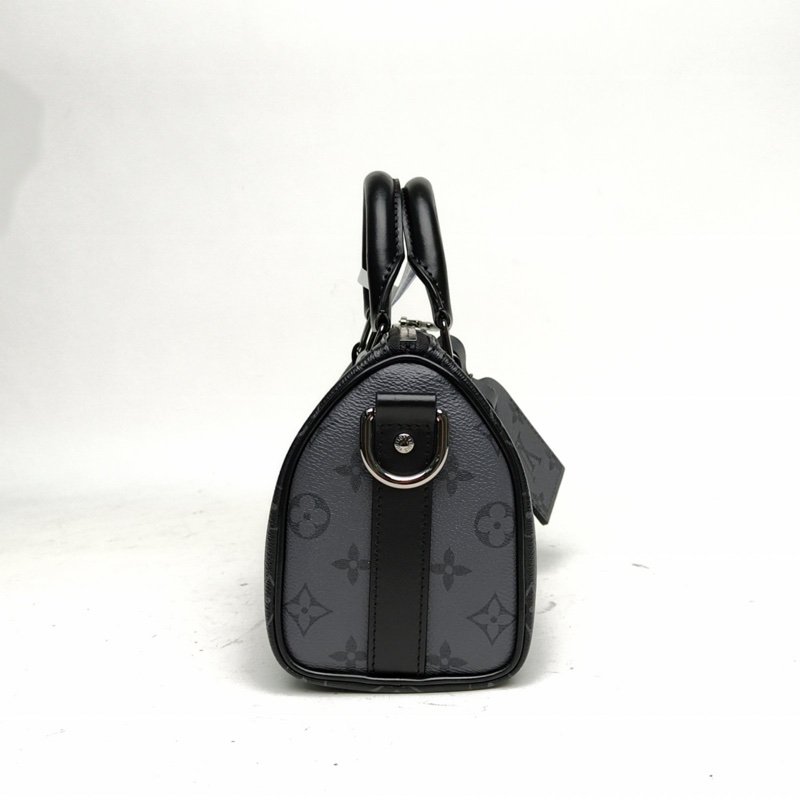 LOUIS VUITTON KEEPALL25黑色PVC晶片-1