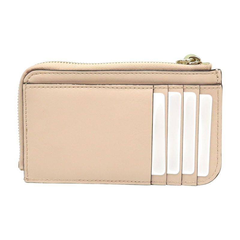 米色 牛皮 Alphabet 拉鍊短夾【Chloe 克羅伊】 CHC22SP716G396J5-1