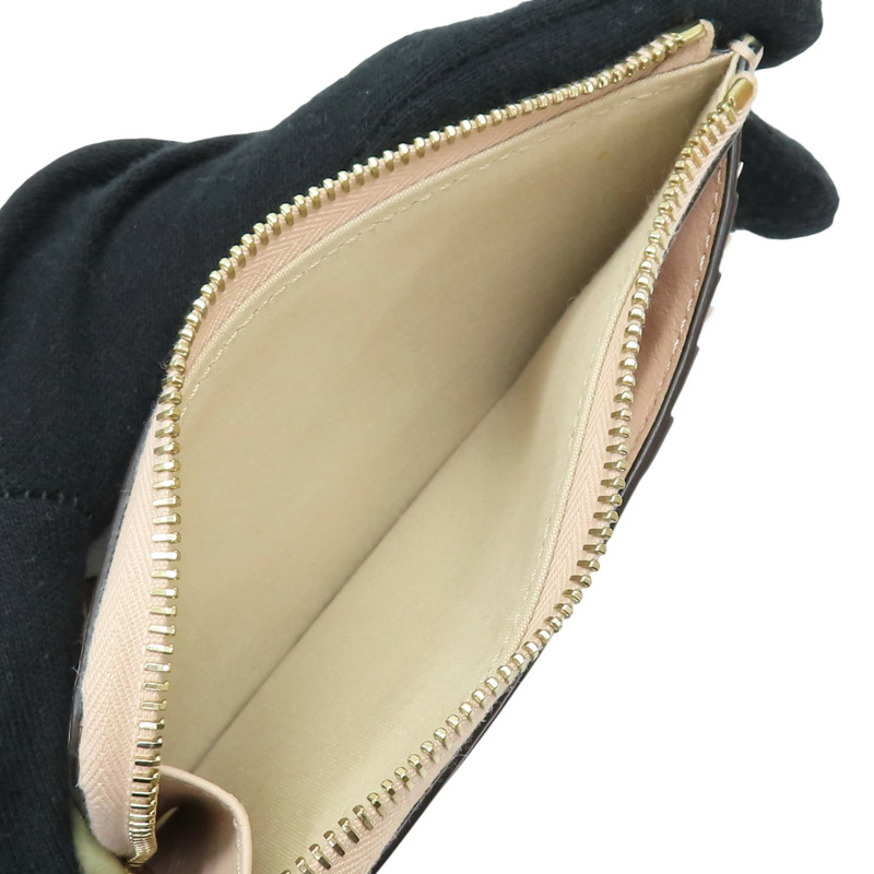 米色 牛皮 Alphabet 拉鍊短夾【Chloe 克羅伊】 CHC22SP716G396J5-5