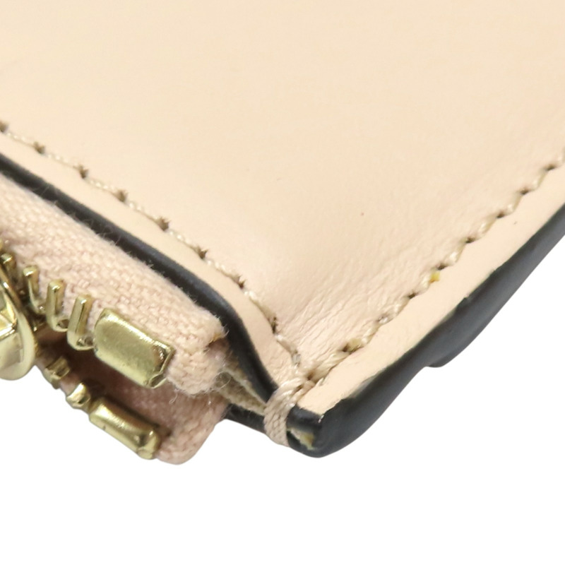 米色 牛皮 Alphabet 拉鍊短夾【Chloe 克羅伊】 CHC22SP716G396J5-10