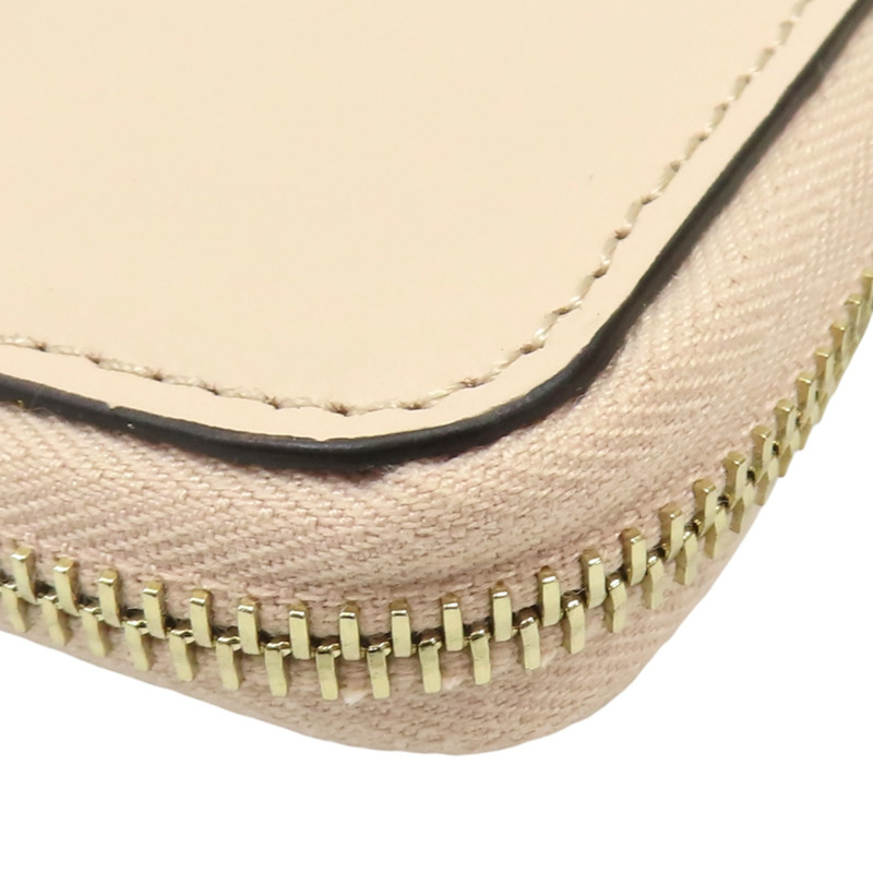 米色 牛皮 Alphabet 拉鍊短夾【Chloe 克羅伊】 CHC22SP716G396J5-11