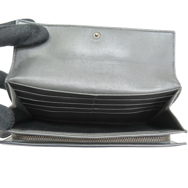 黑色 牛皮 HANAMI 扣式長夾【BOTTEGA VENETA BV 寶緹嘉】-2