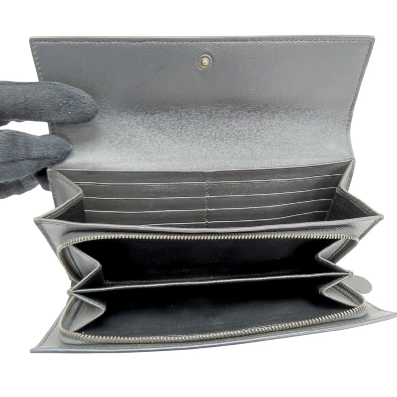 黑色 牛皮 HANAMI 扣式長夾【BOTTEGA VENETA BV 寶緹嘉】-3