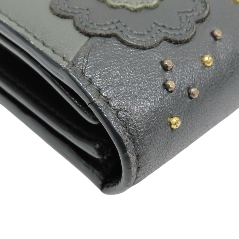 黑色 牛皮 HANAMI 扣式長夾【BOTTEGA VENETA BV 寶緹嘉】-7