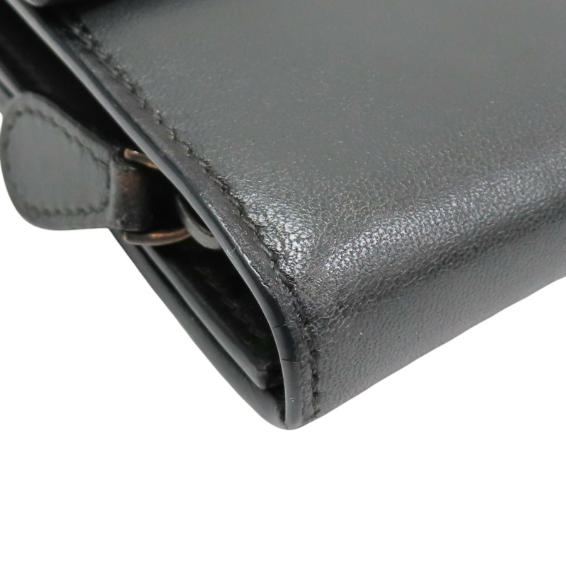 黑色 牛皮 HANAMI 扣式長夾【BOTTEGA VENETA BV 寶緹嘉】-9