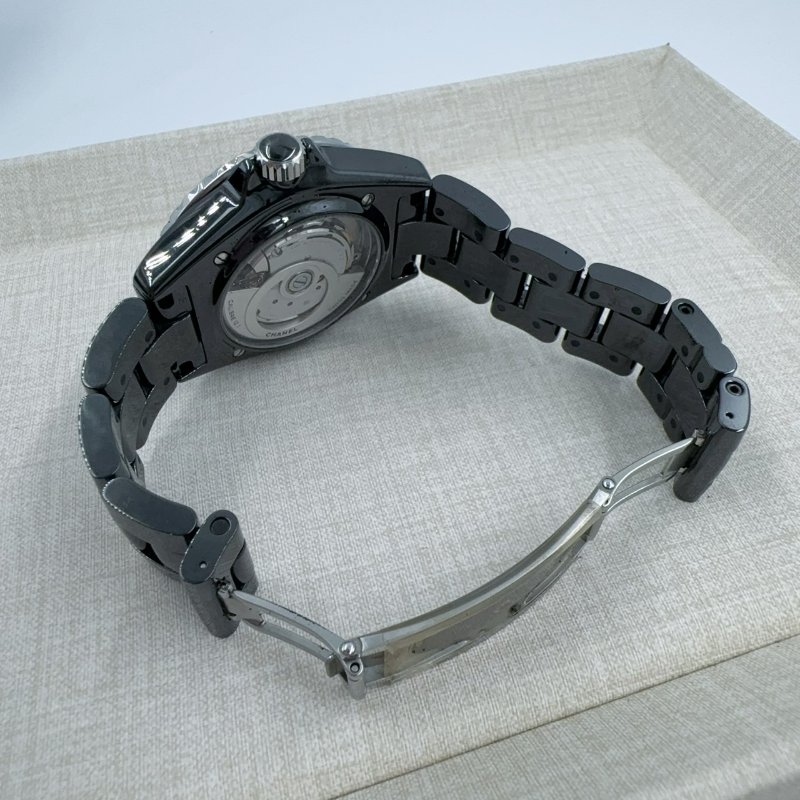 CHANEL 黑色12點鑽J12 Caliber 12.1 機芯腕錶38 毫米-7