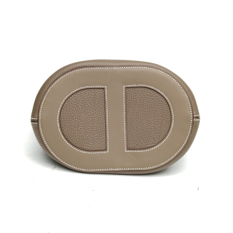 HERMES InTheLoop23豬鼻子菜籃子大象灰TC皮B刻金扣-3