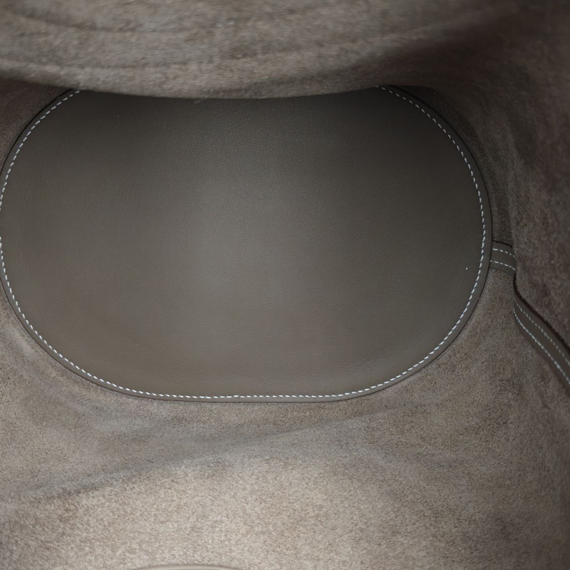 HERMES InTheLoop23豬鼻子菜籃子大象灰TC皮B刻金扣-5