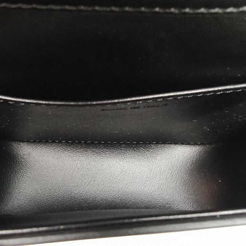 CELINE Triomphe凱旋門金屬鎖扣Mini黑色牛皮金扣-5