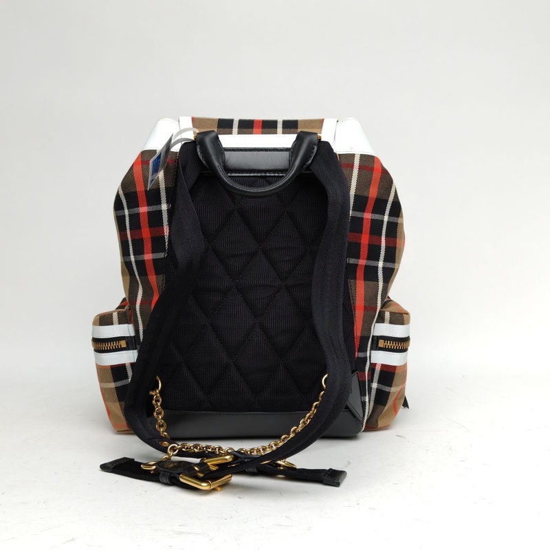 Burberry TheRucksack軍旅雙肩包中號拼色帆布-2