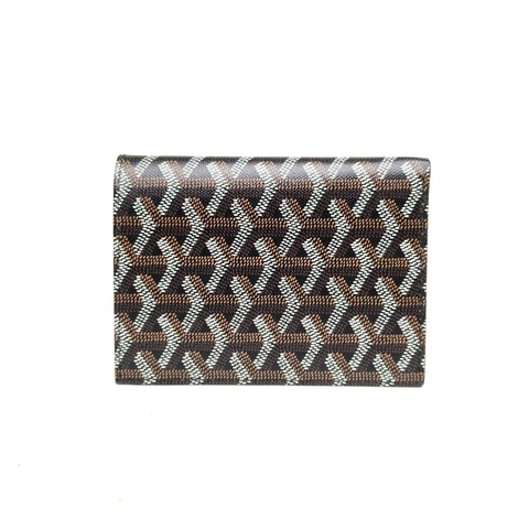 GOYARD 黑色PVCGoyard經典老花對折錢包