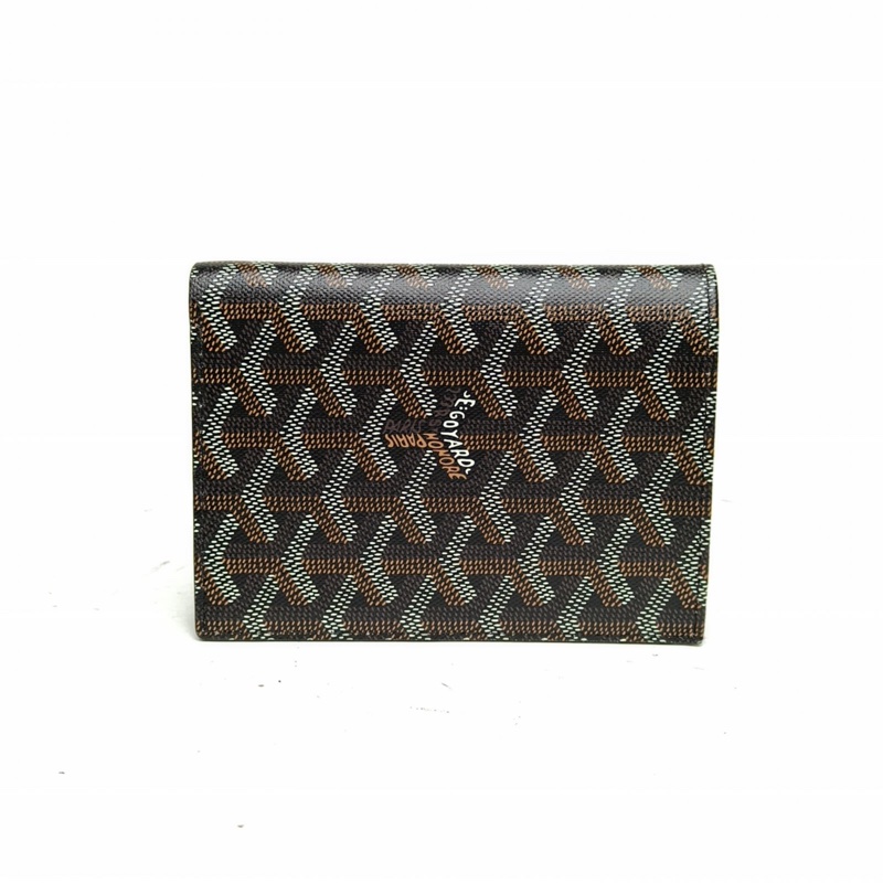 GOYARD 黑色PVCGoyard經典老花對折錢包-2